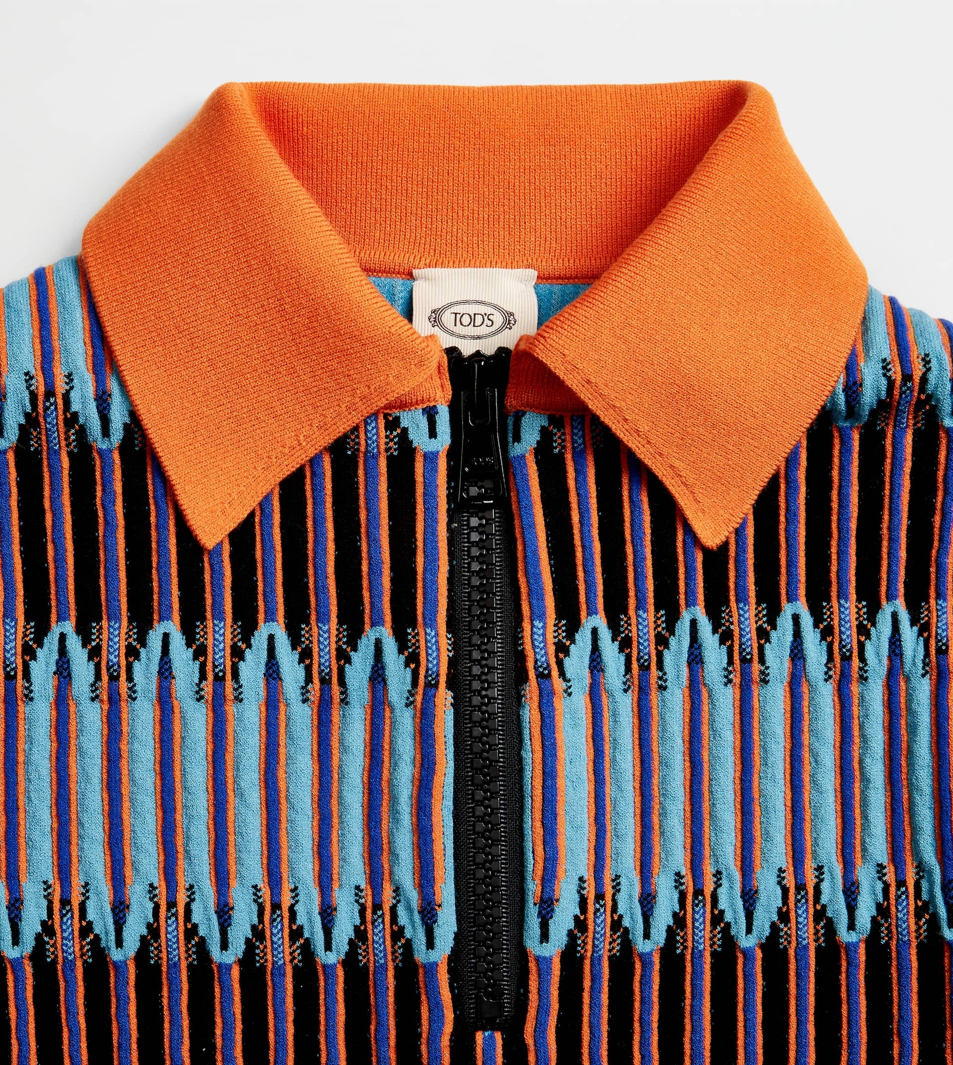 JACQUARD POLO SHIRT - LIGHT BLUE, ORANGE - 6