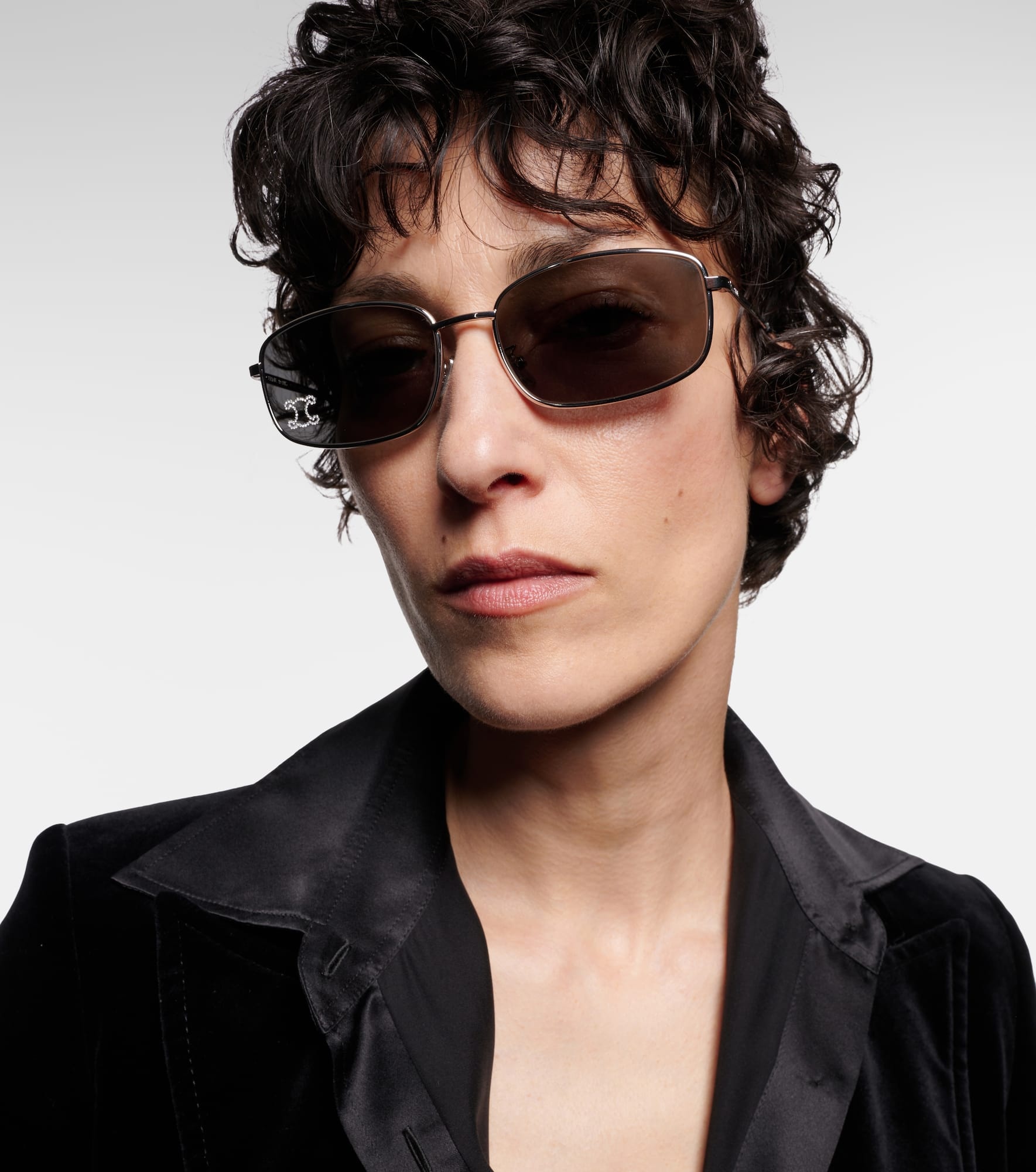 Triomphe Rhinestone 02 rectangular sunglasses - 3
