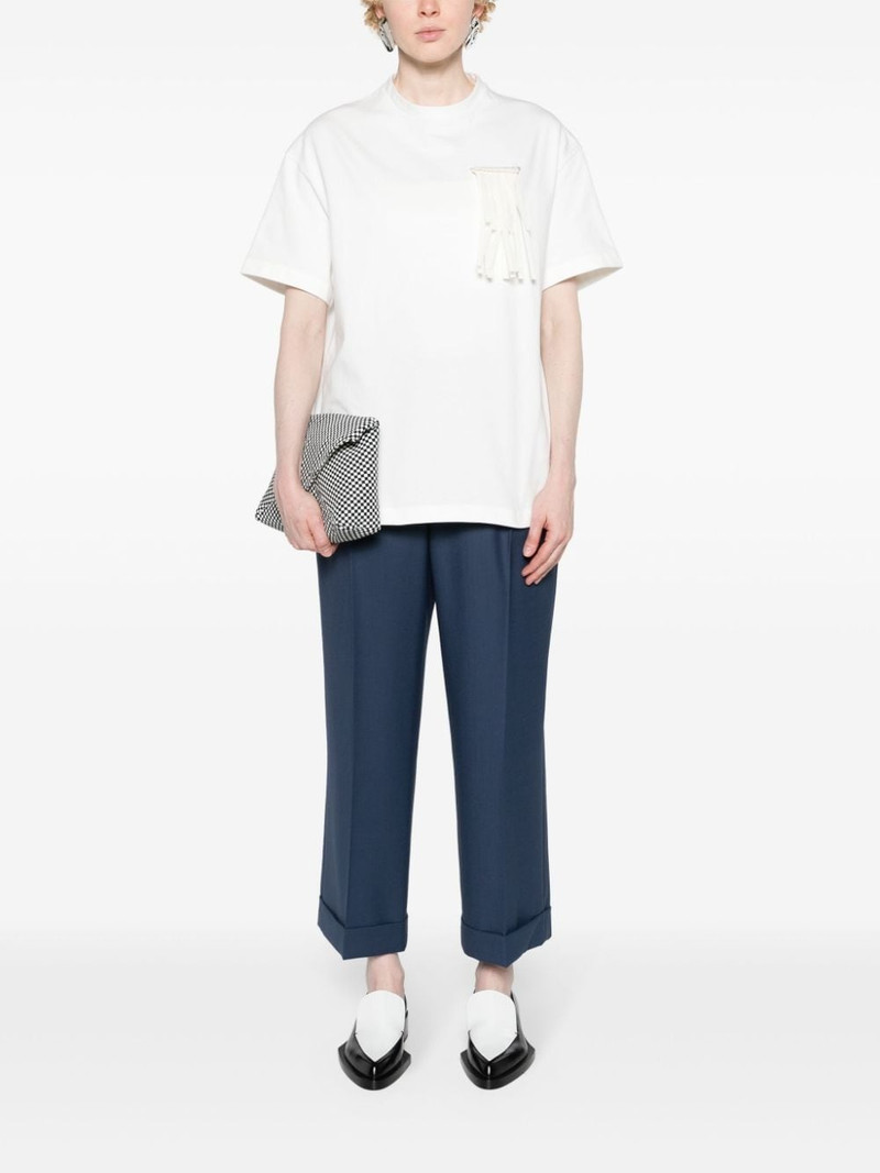 Jil Sander brooch-detailed cotton T-shirt outlook