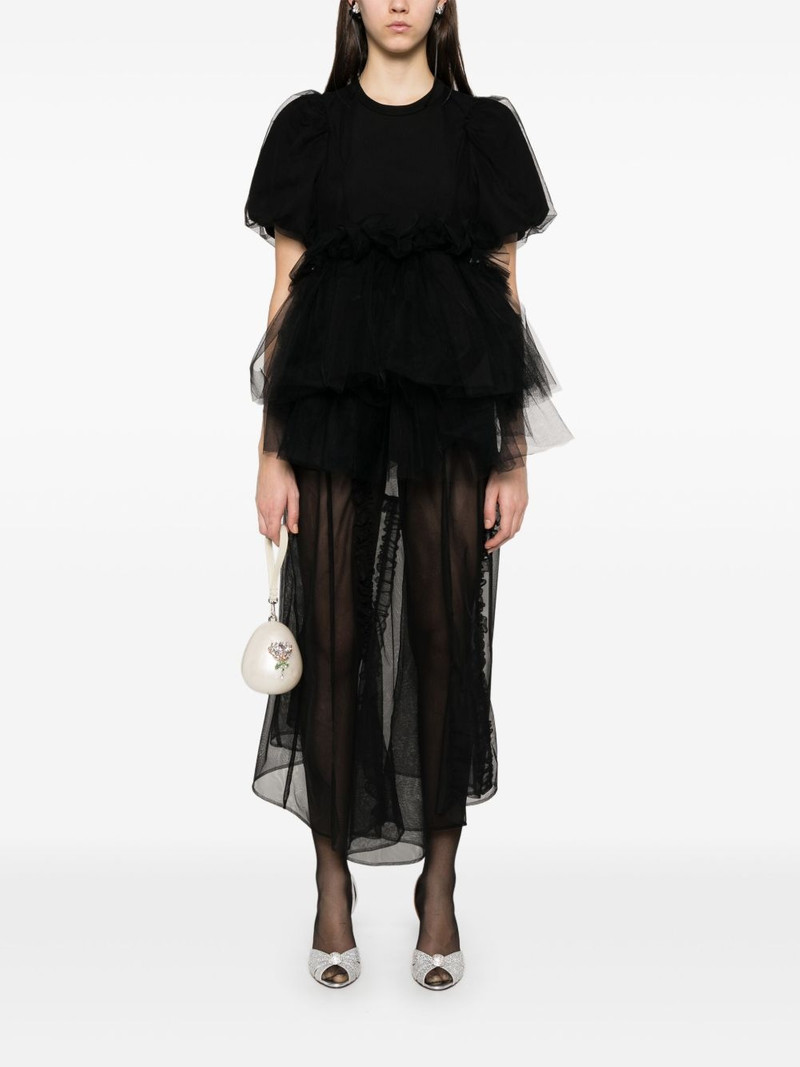 Simone Rocha tulle overlay puff sleeve T-shirt outlook