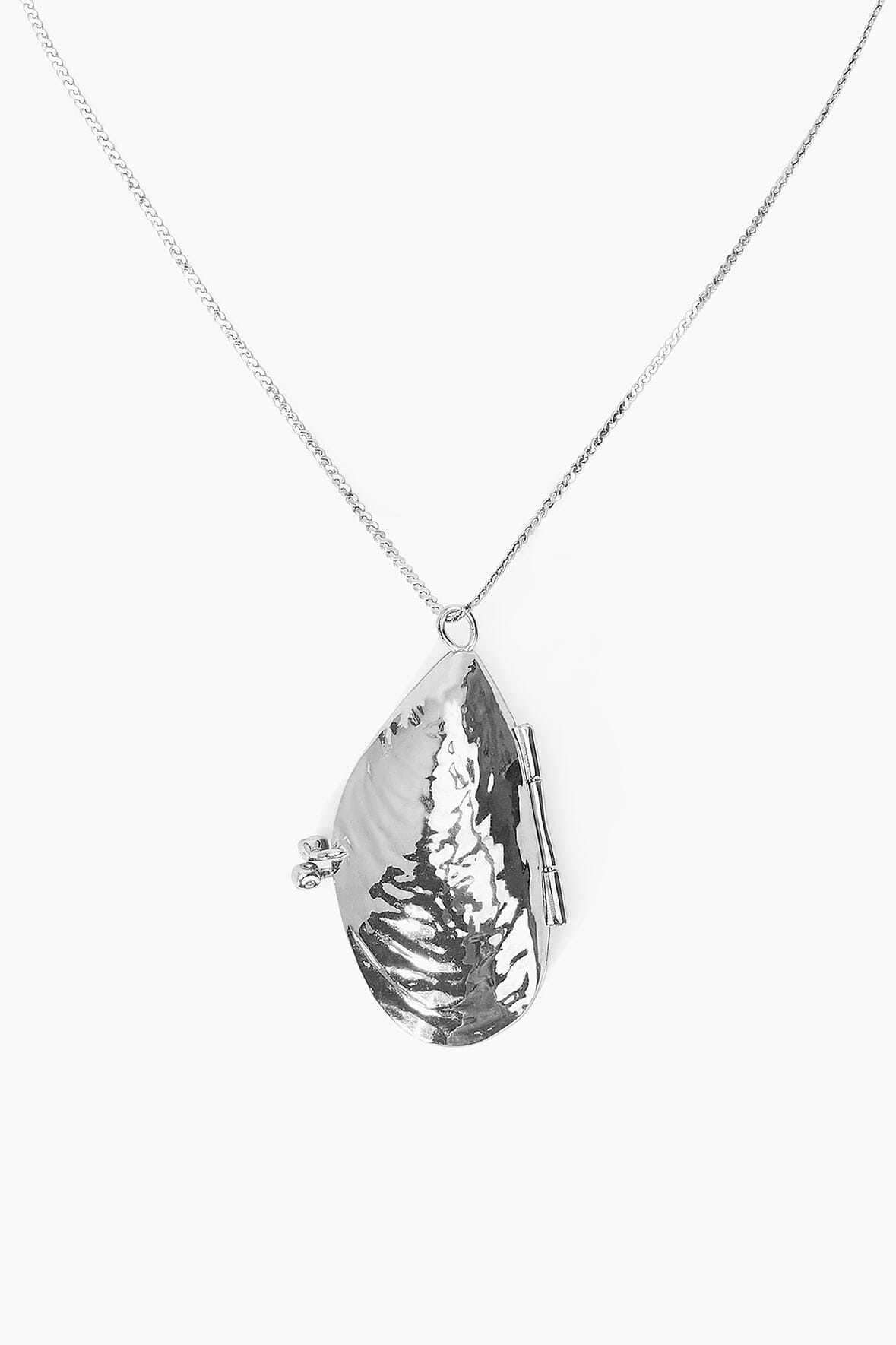 STAUD SHELL PILL CASE NECKLACE SILVER - 3