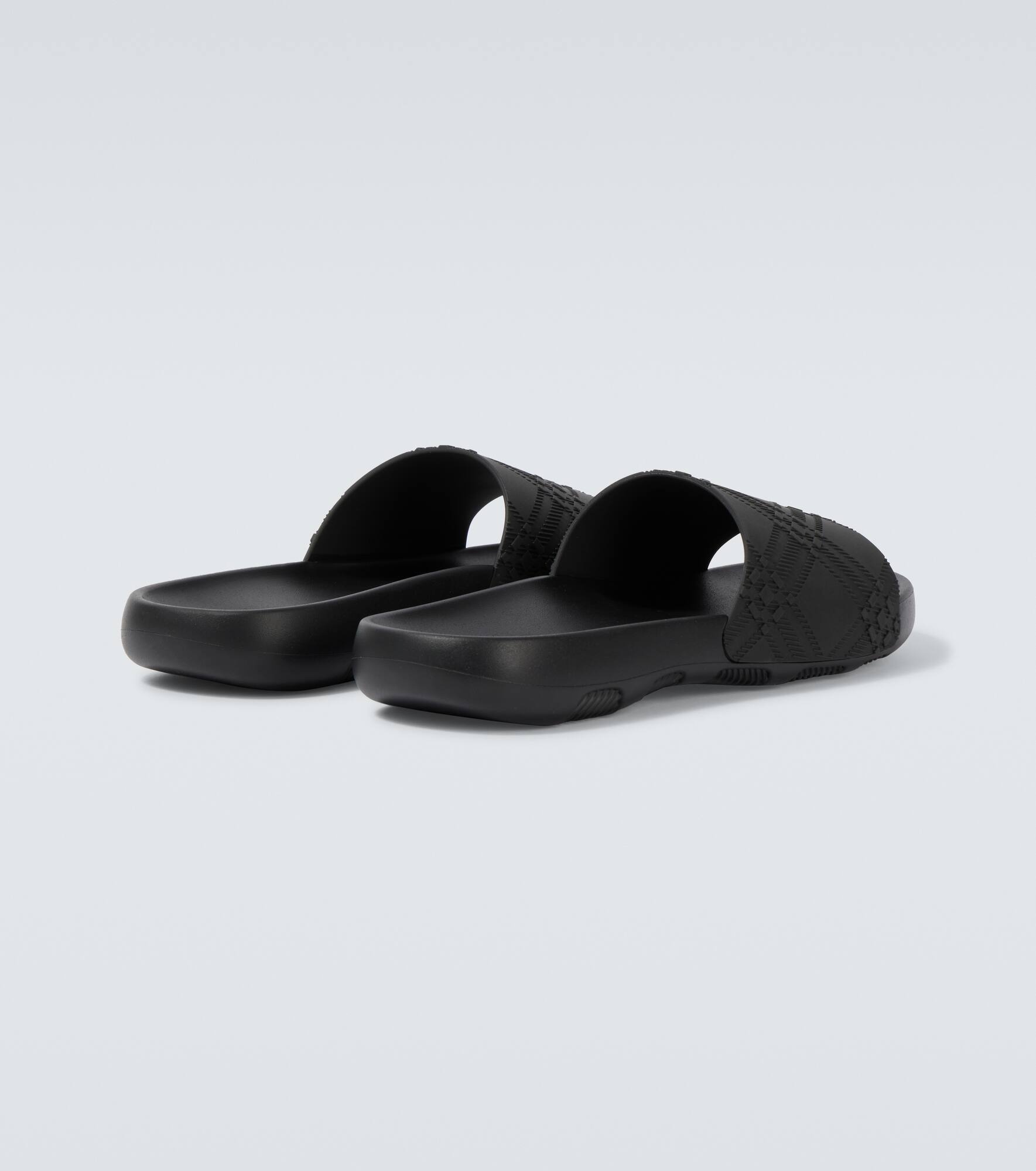 Burberry Check embossed slides - 6