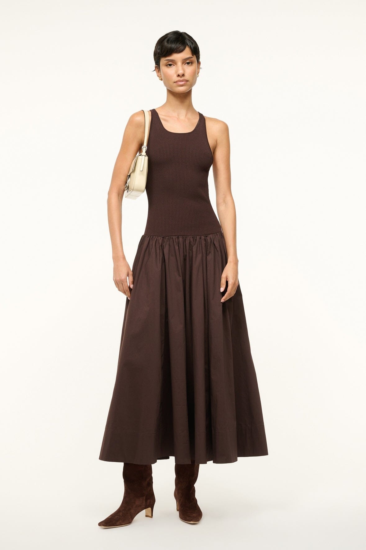 STAUD YAMILA DRESS EARTH - 1