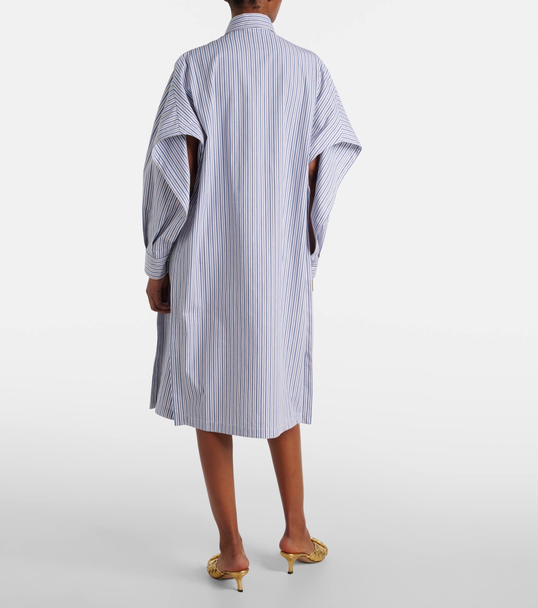 Striped cotton shirt dress - 3