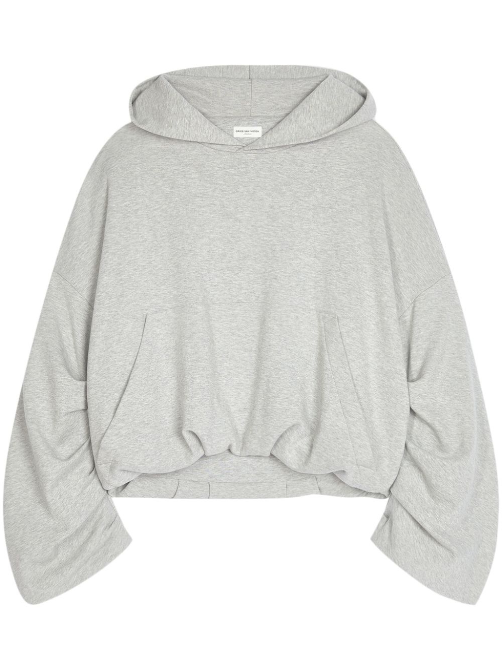 draped cotton hoodie - 1