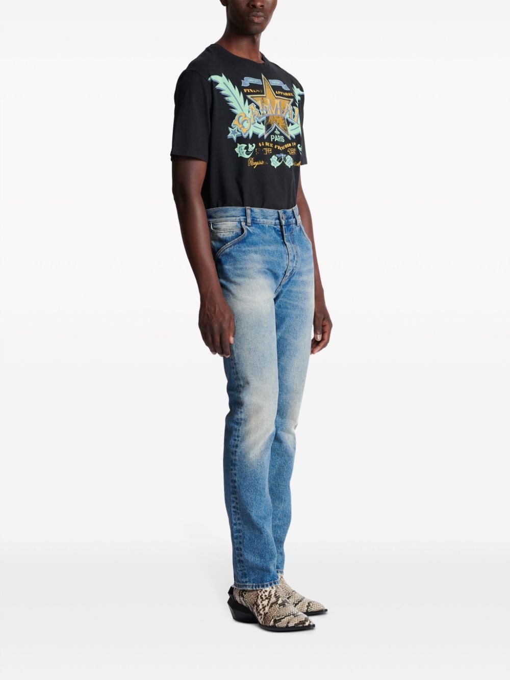 mid-rise straight-leg jeans - 3