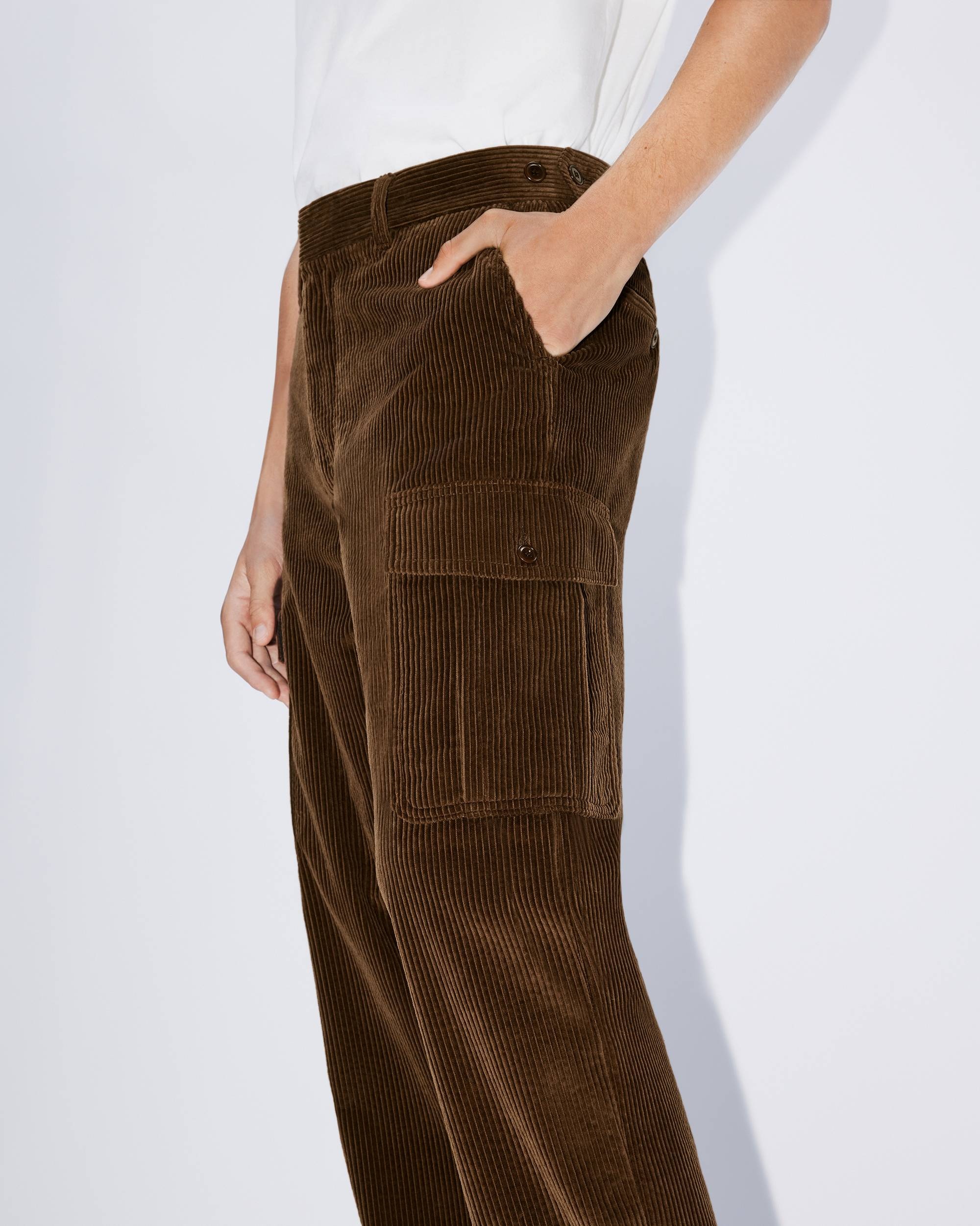 Corduroy cargo trousers - 6