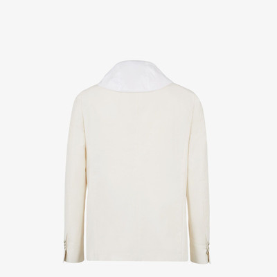 FENDI White cotton blazer outlook