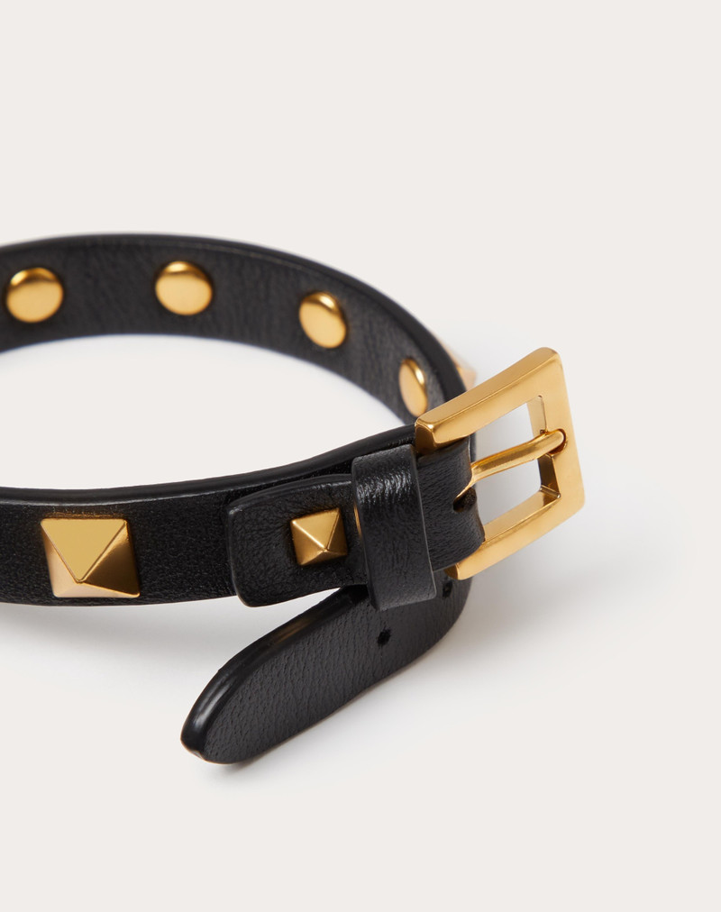ROCKSTUD BRACELET IN LEATHER AND METAL 4