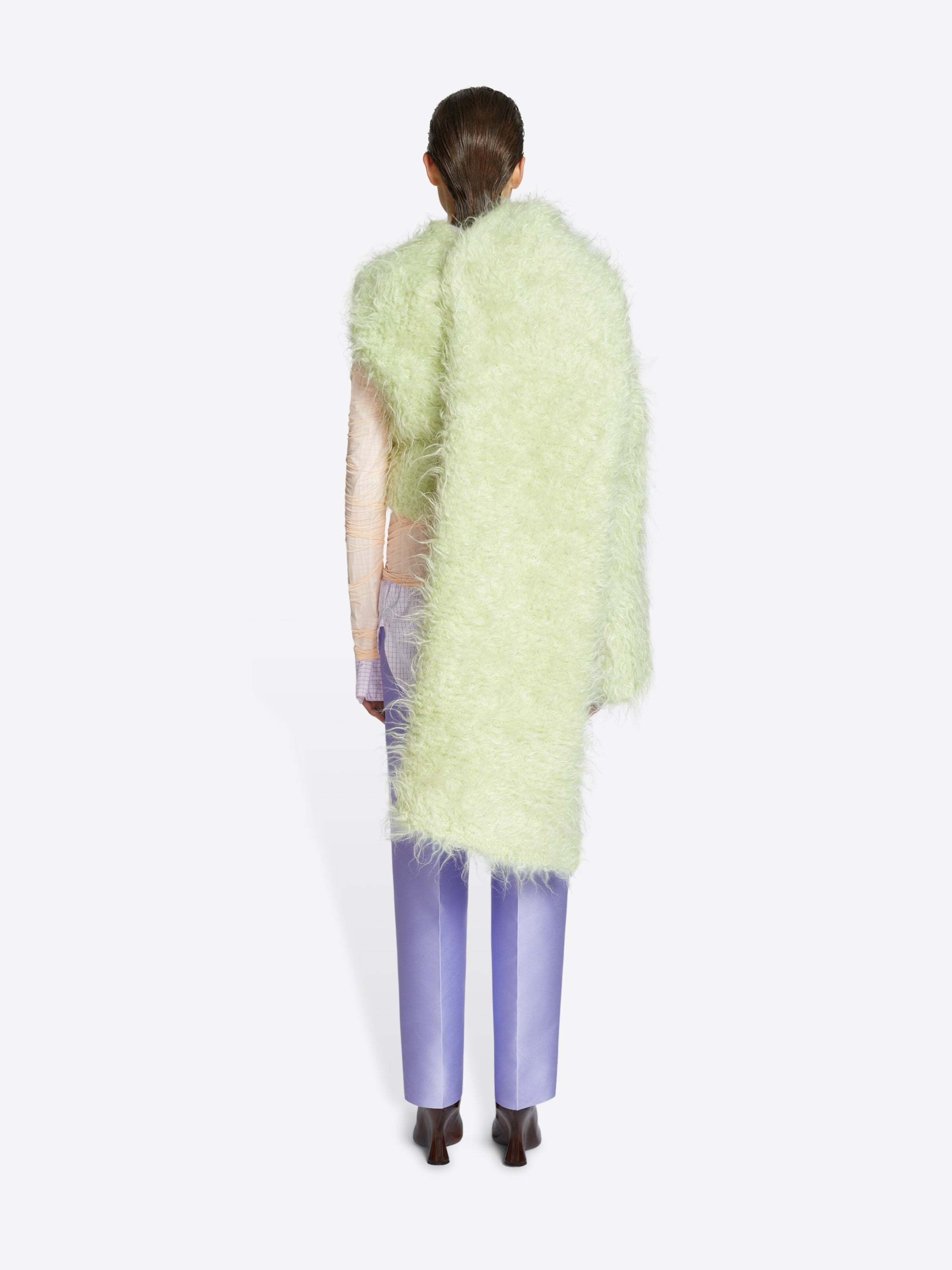 FAUX FUR SLEEVED SCARF - 4