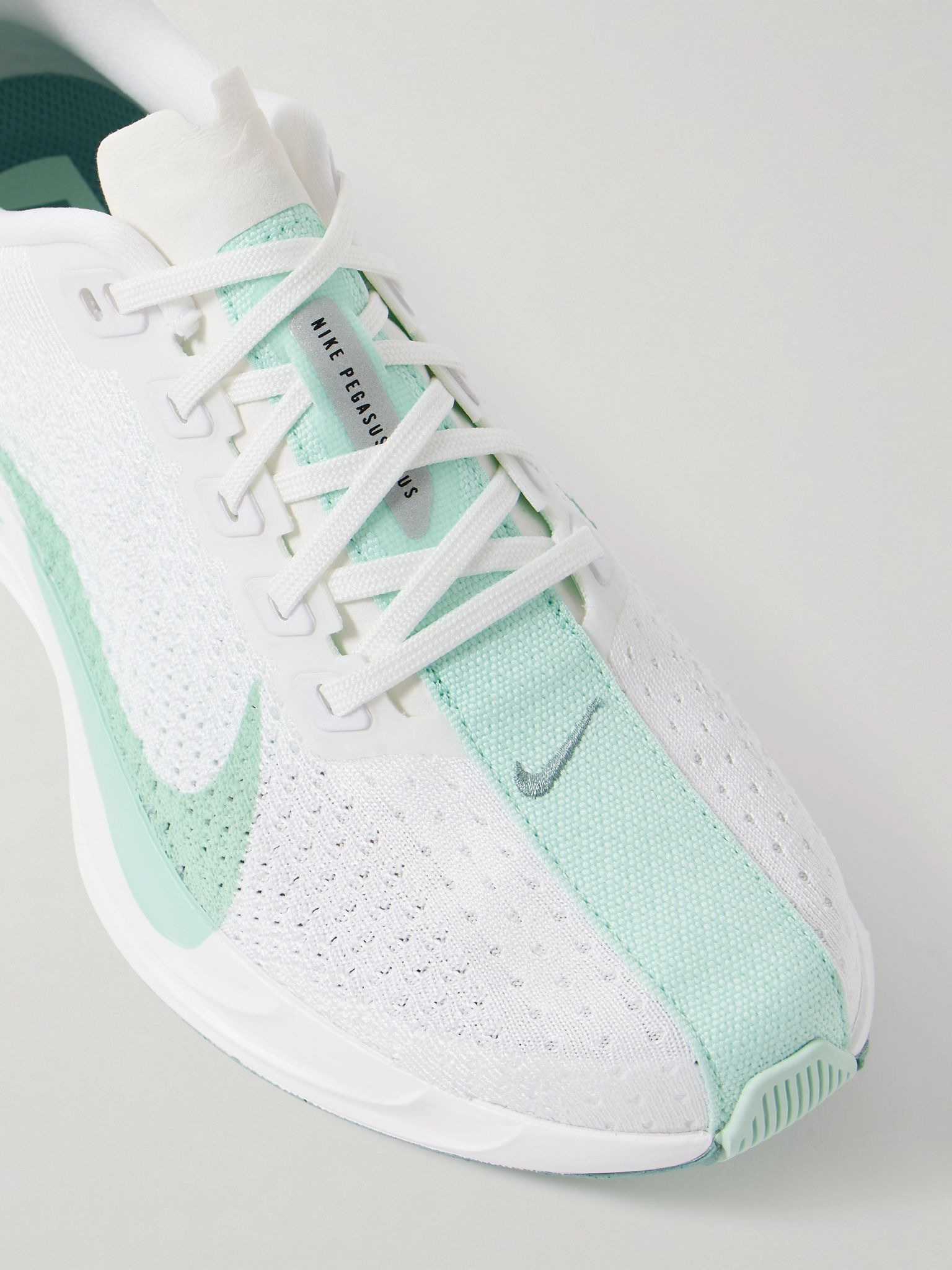 Pegasus Plus rubber-trimmed Flyknit sneakers Mint - 4
