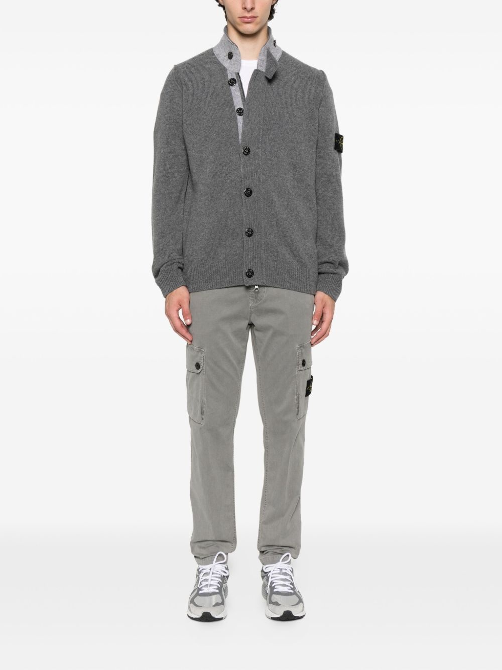 button-fastening cardigan - 2