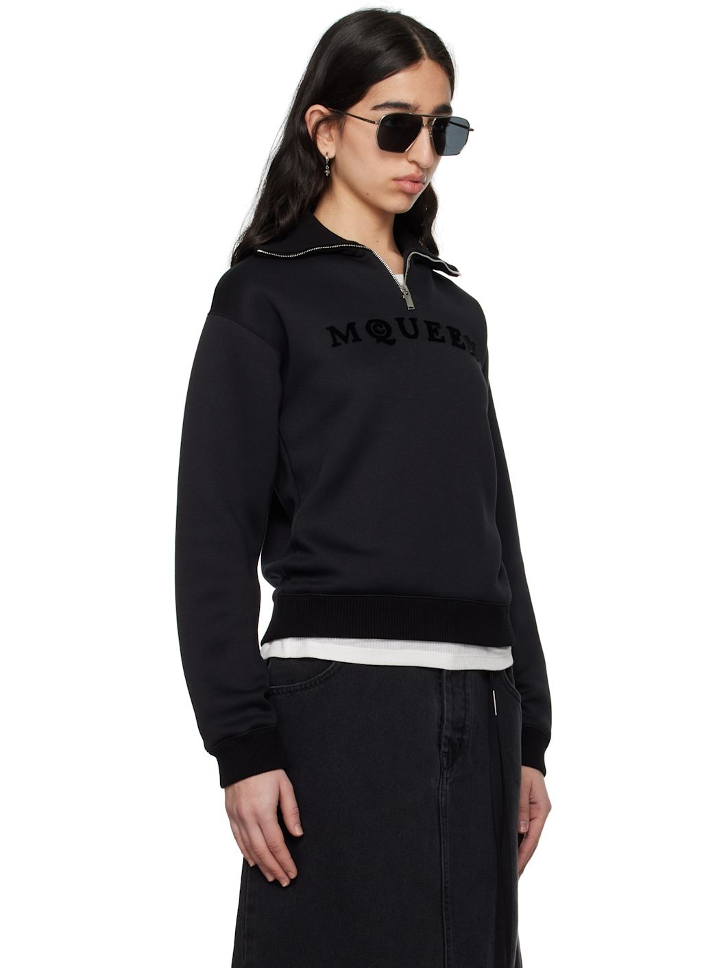 Black Cut & Sew Sweatshirt - 2