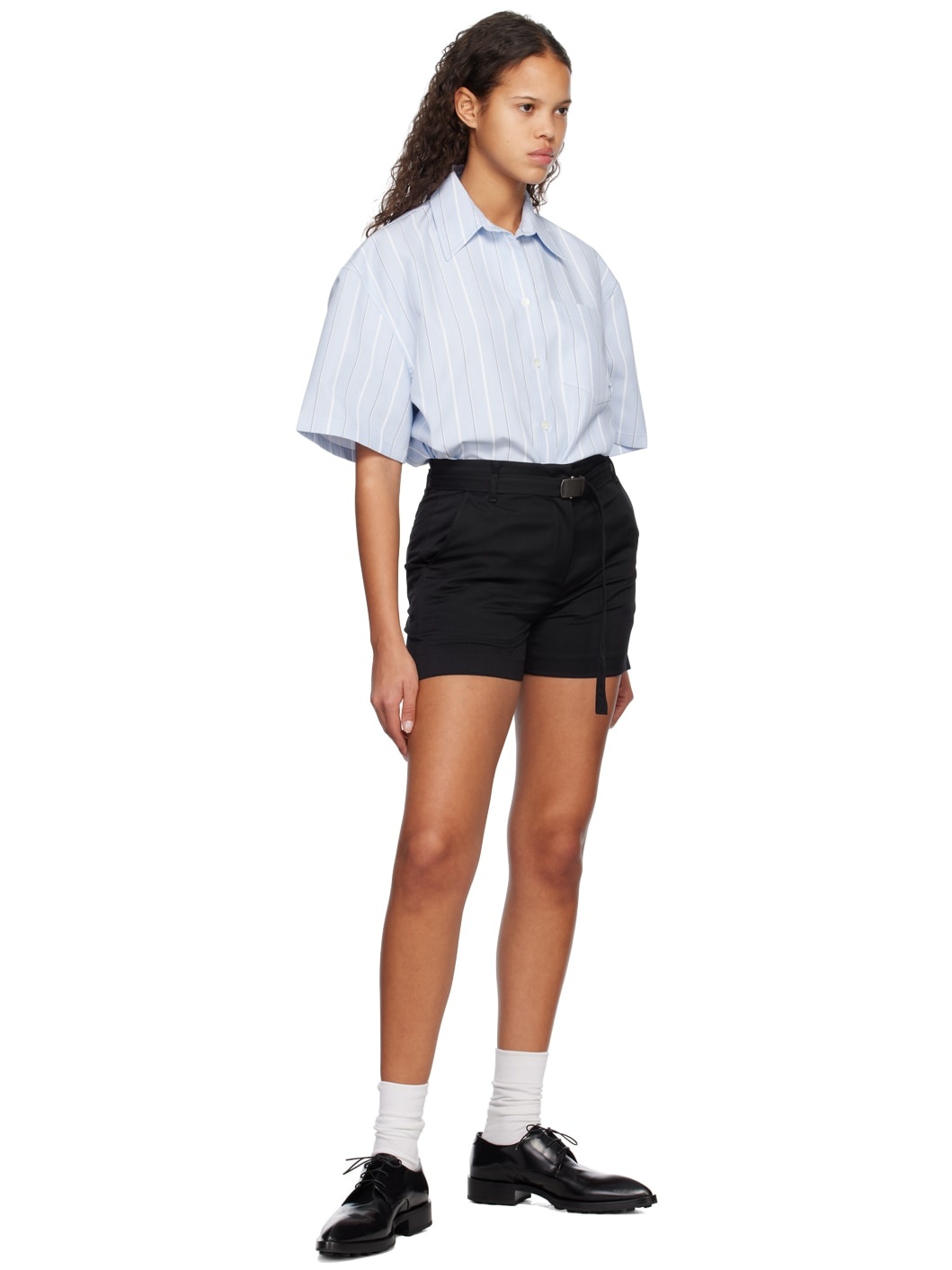 Black Belted Shorts - 4