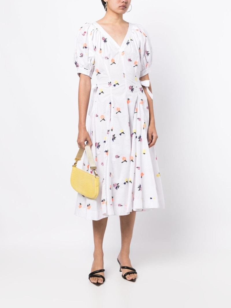 3.1 Phillip Lim floral-embroidered puff-sleeved dress outlook