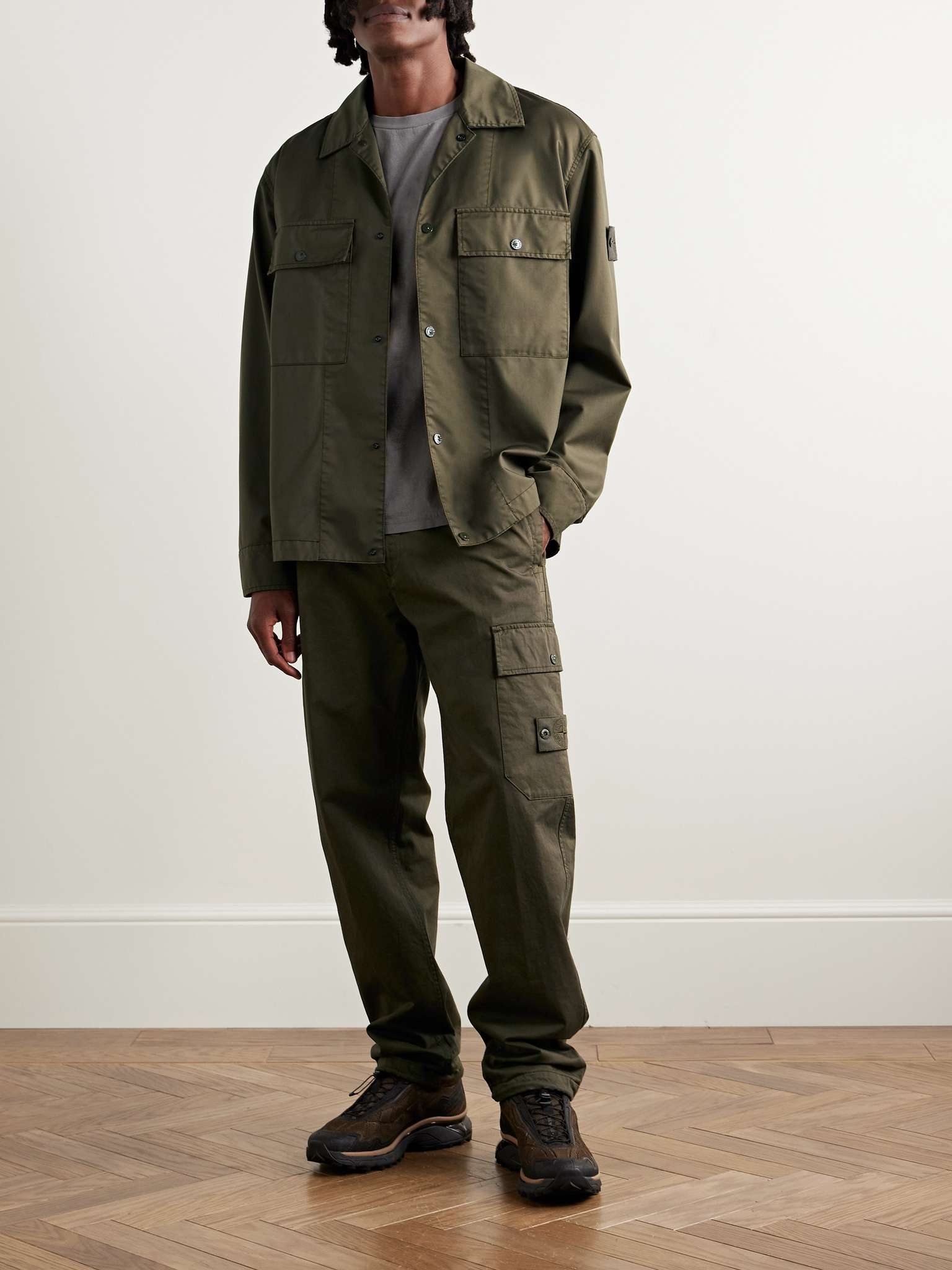 Ghost Straight-Leg Logo-Appliquéd Cotton-Blend Cargo Trousers - 2