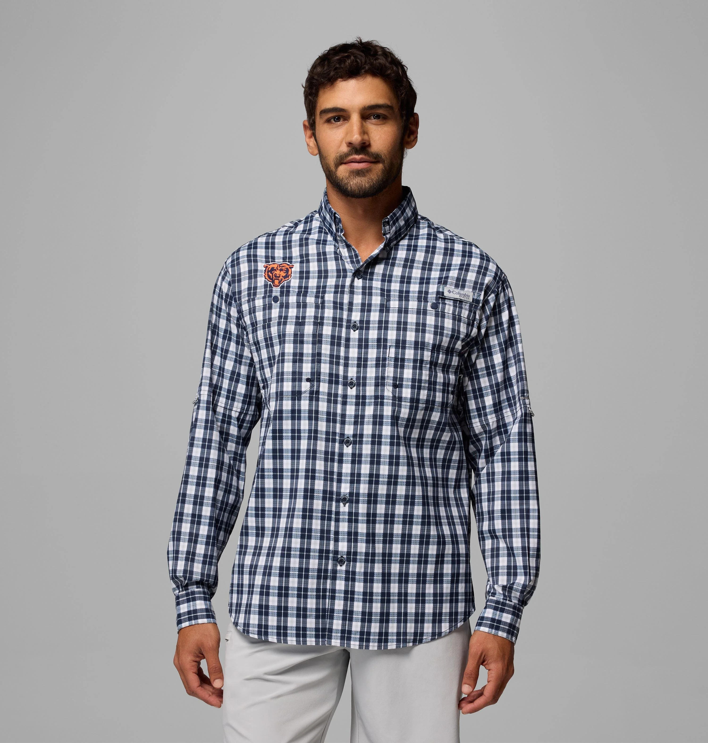 Men's PFG Super Tamiami Long Sleeve Shirt - Chicago Bears - 1