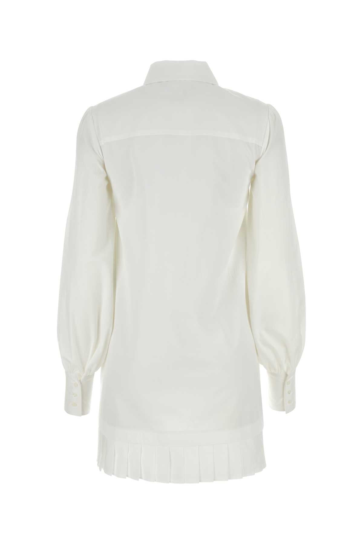 Off White Women White Poplin Shirt Mini Dress - 2
