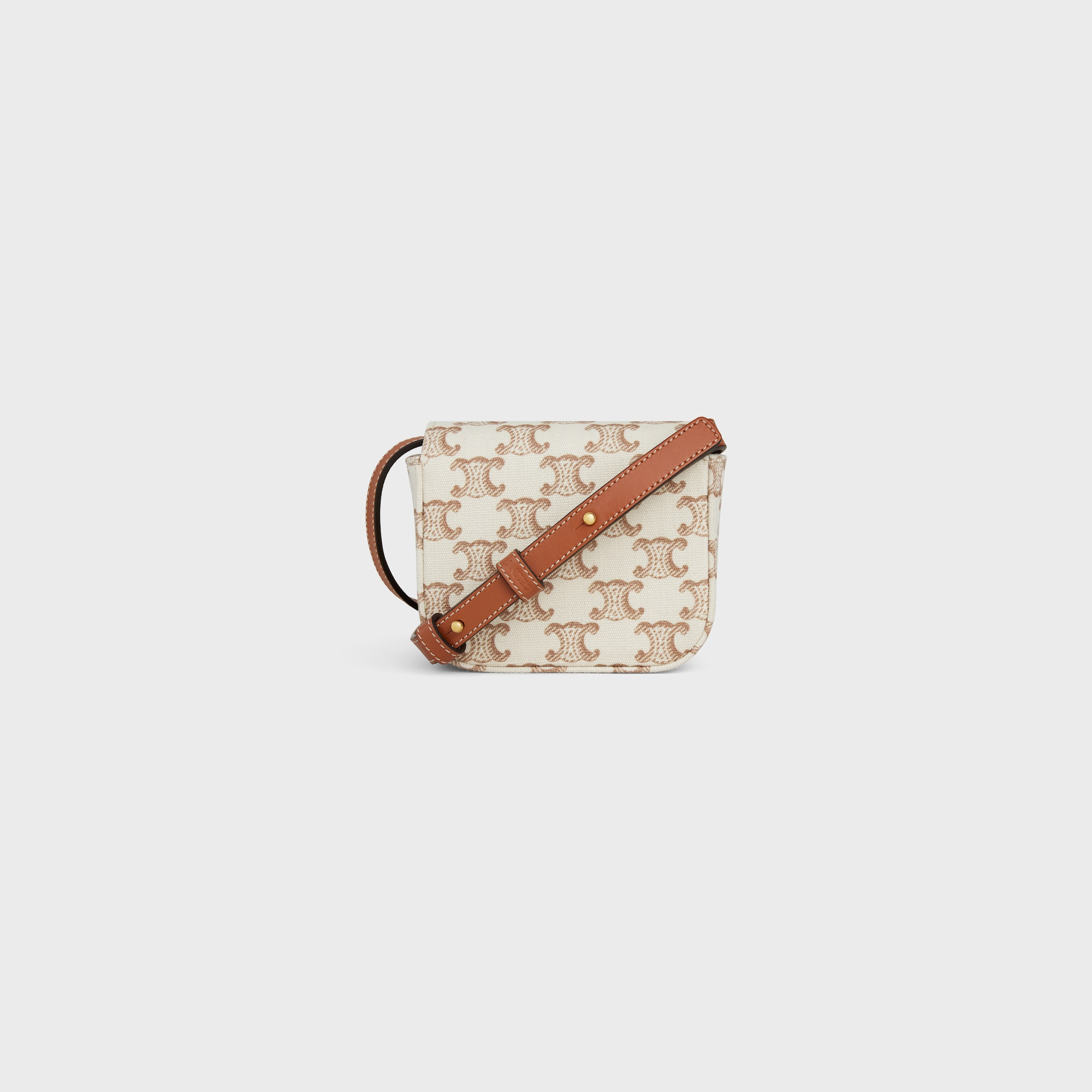 MINI CLAUDE in TEXTILE WITH TRIOMPHE PRINT AND CALFSKIN - 3