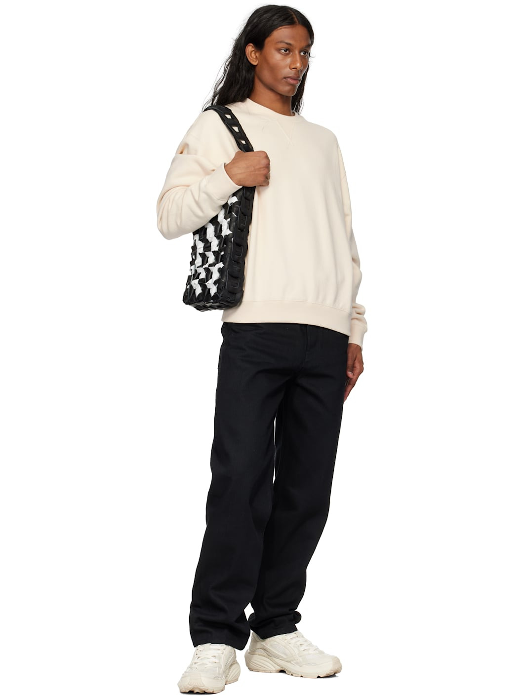 Black & White Medium Links Tote - 4