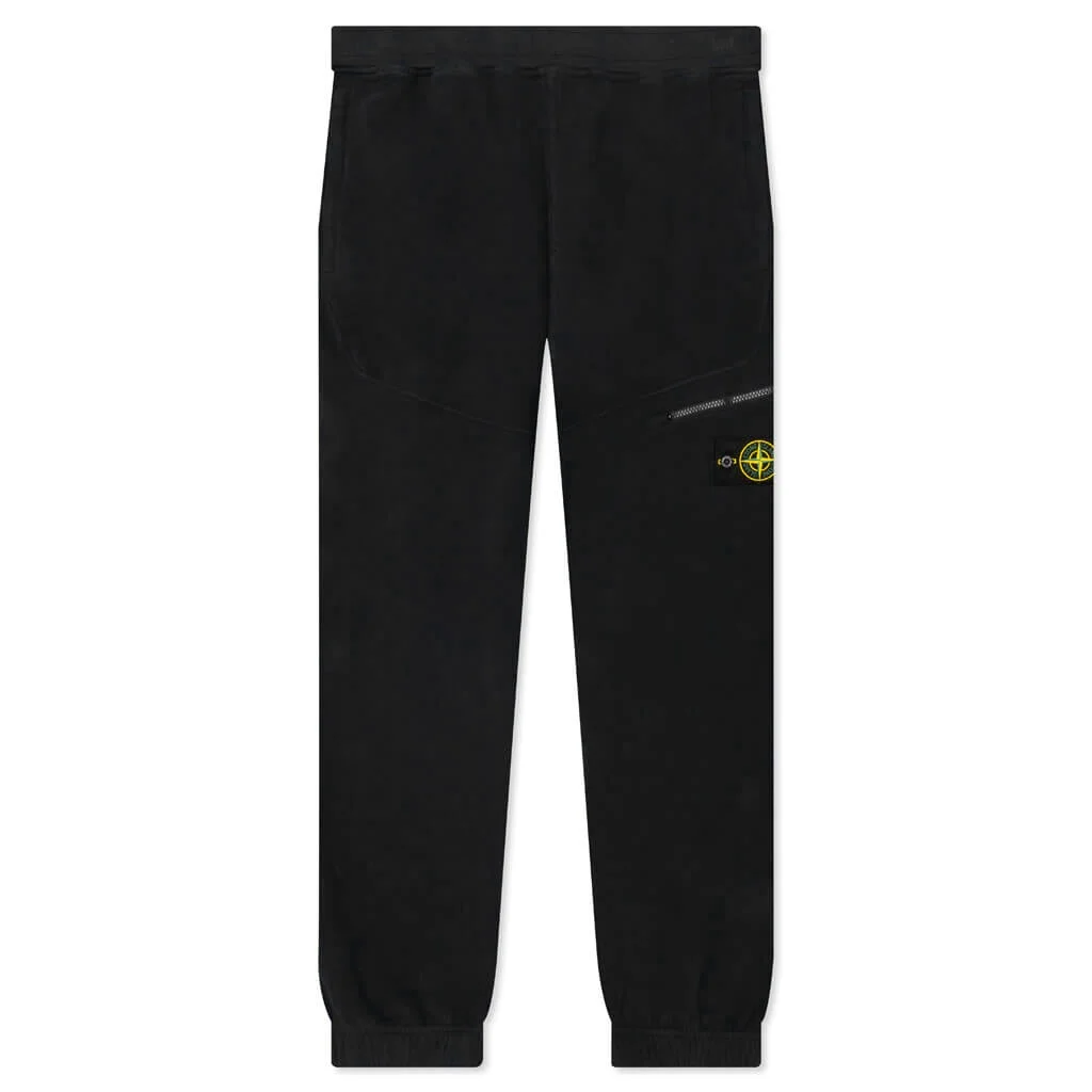CARGO FLEECE PANTS - BLACK - 1