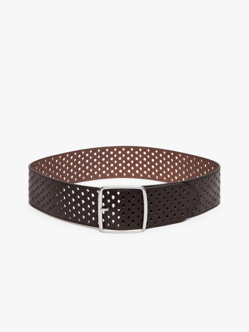 KUENS Perforated leather belt 1