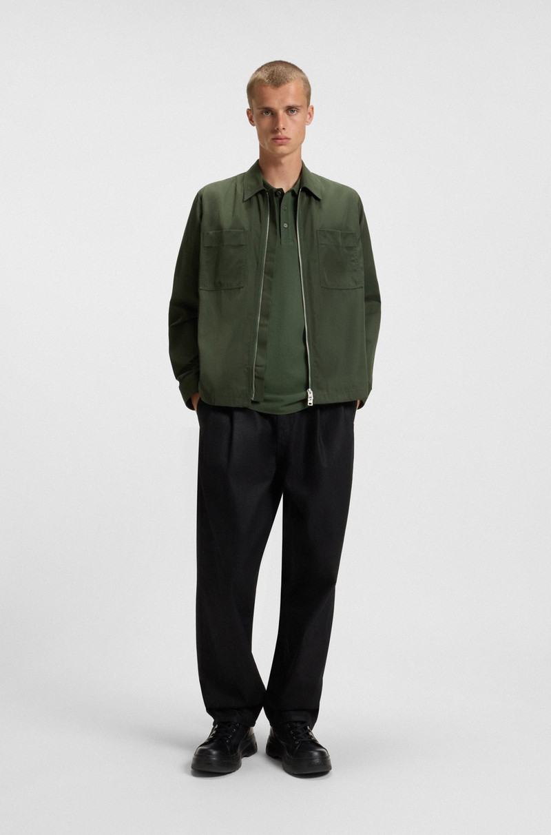 HUGO COTTON-PIQUÉ POLO SHIRT WITH ALL-OVER PRINT outlook