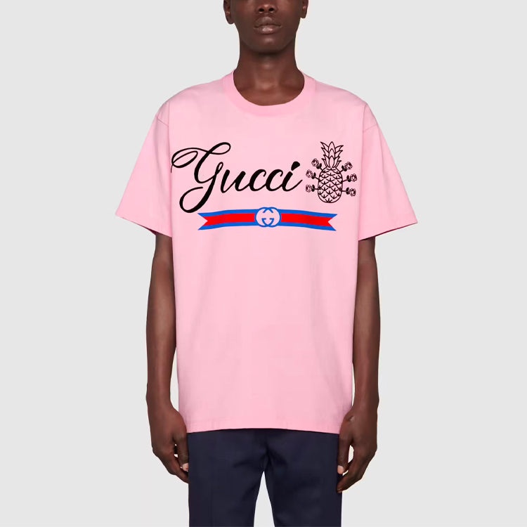 Gucci Pineapple Cotton T-Shirt 'Pink' 616036-XJD21-5904 - 3