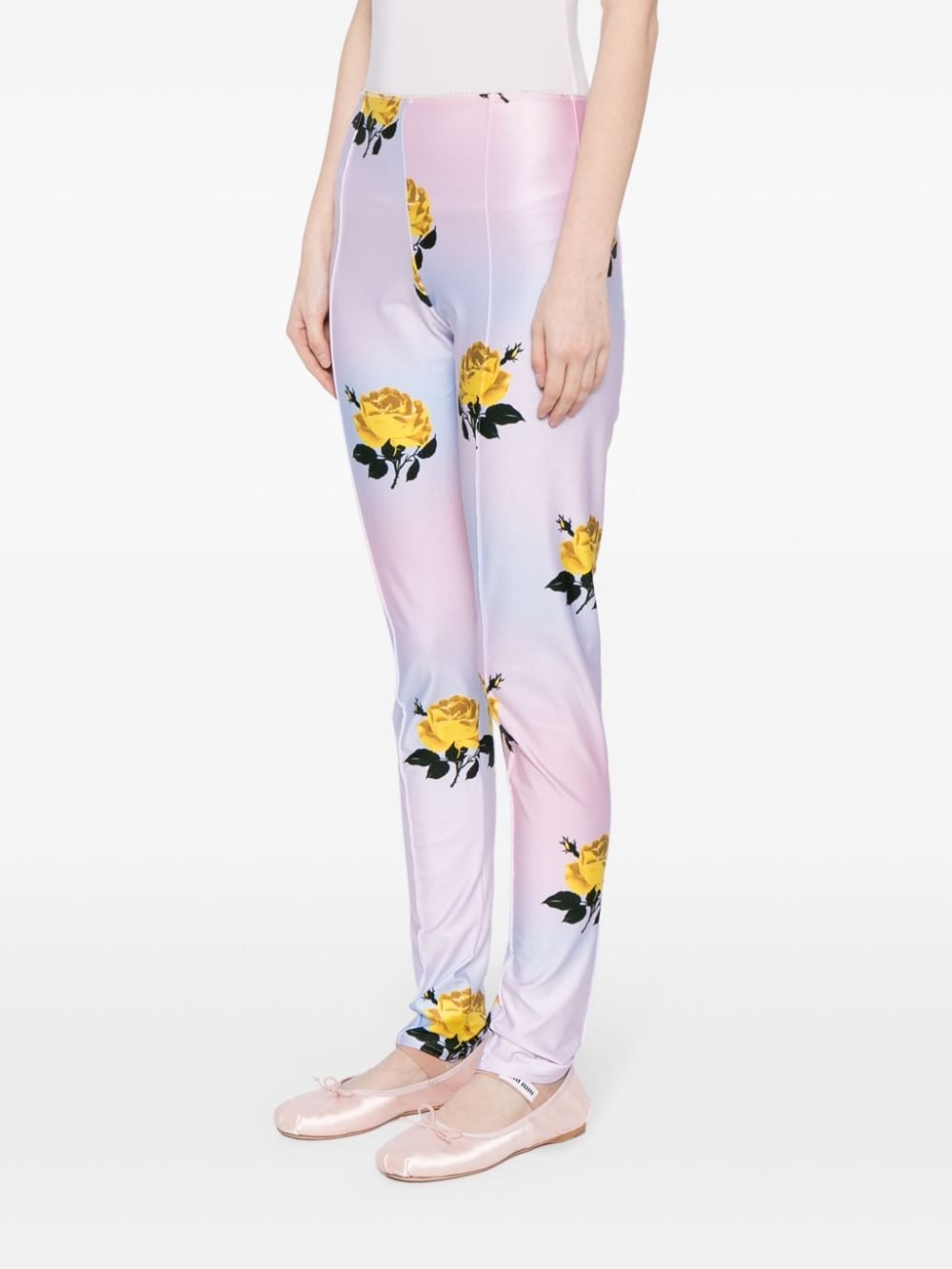 floral-print skinny trousers - 3