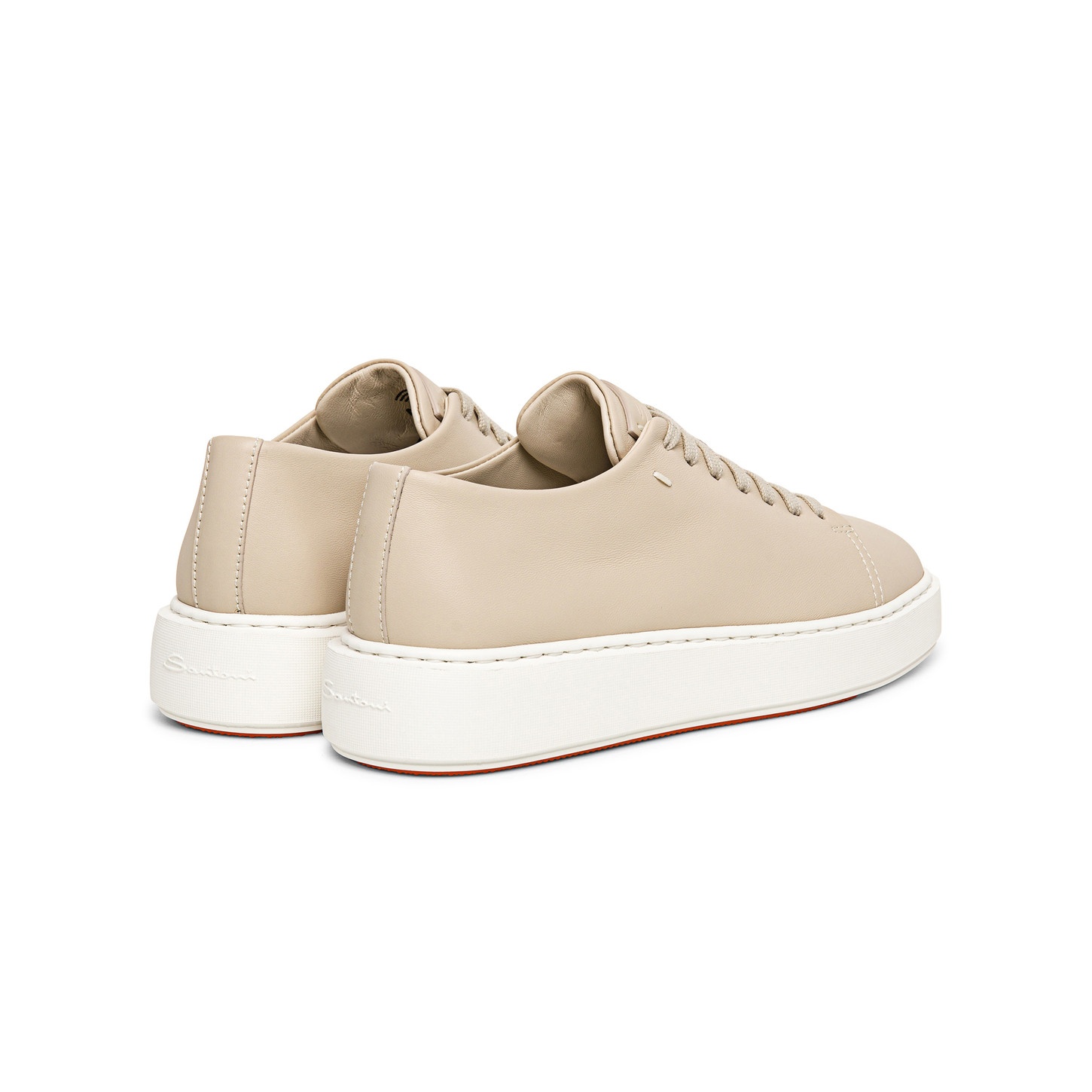 Women’s beige leather sneaker - 3