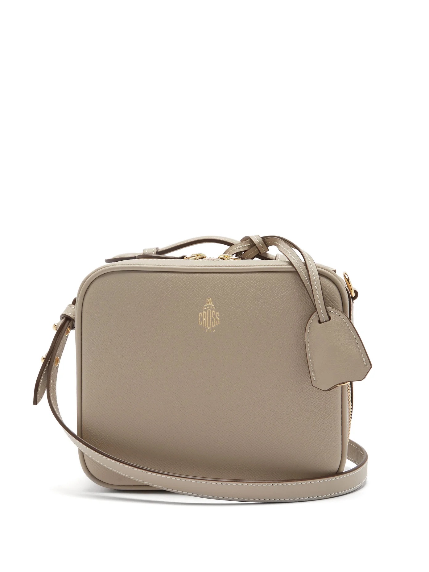 Madison grained-leather cross-body bag - 1