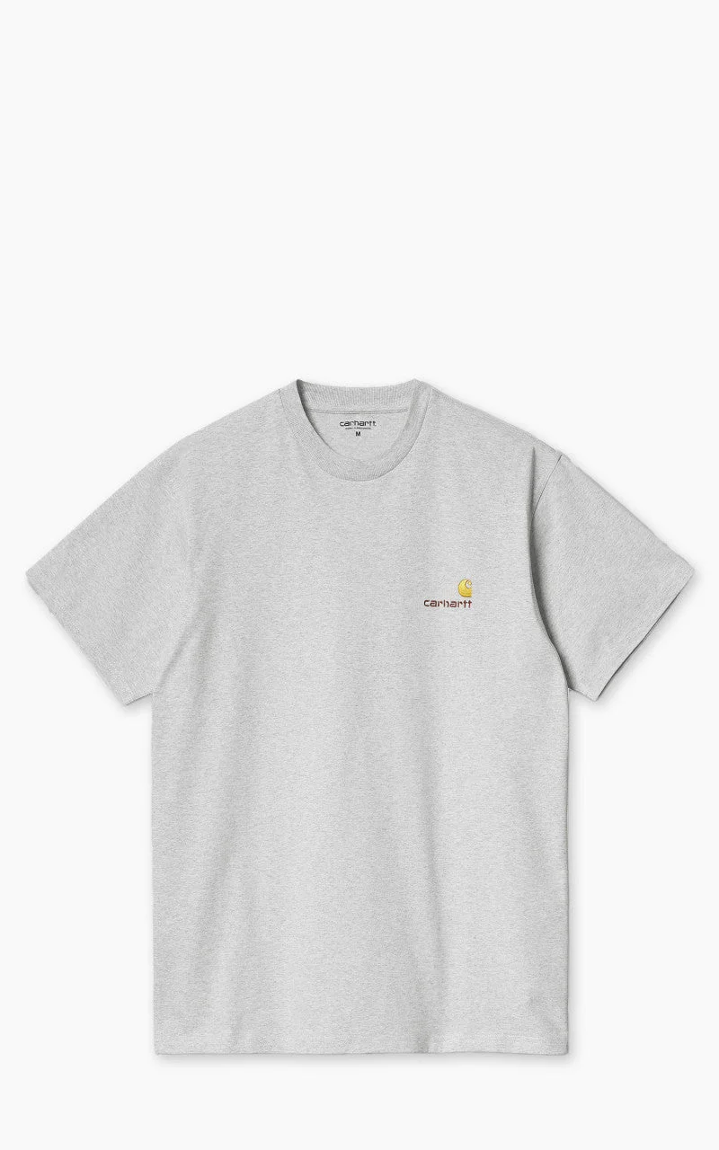 CARHARTT WIP S/S AMERICAN SCRIPT T-SHIRT ASH HEATHER - 1