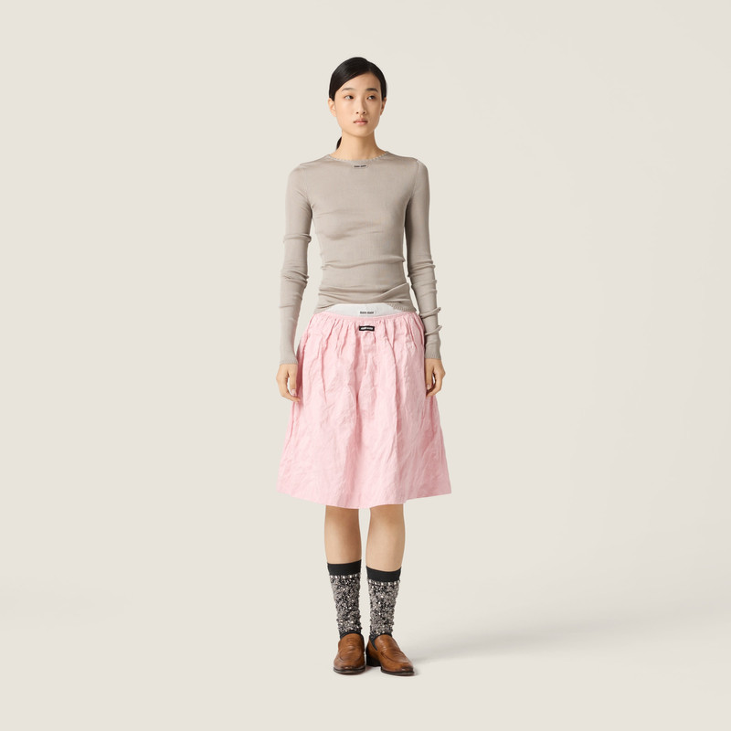 Miu Miu Silk crew-neck sweater outlook