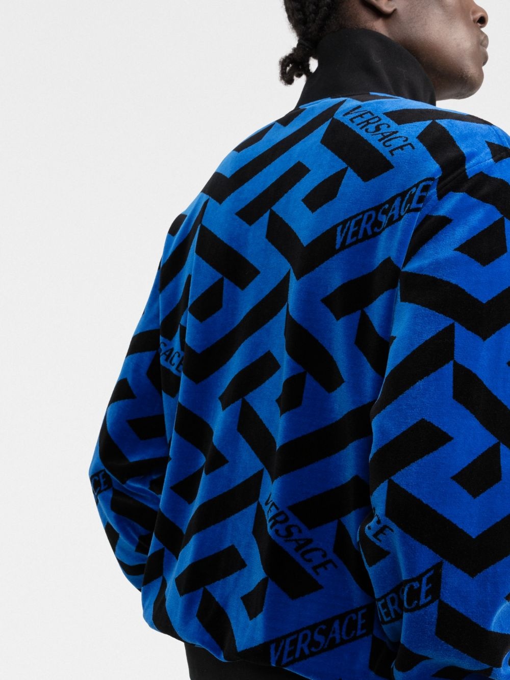 geometric-print track jacket - 3