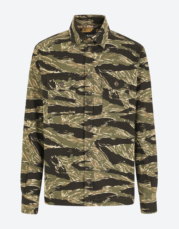 Camouflage-print cotton jacket - 3