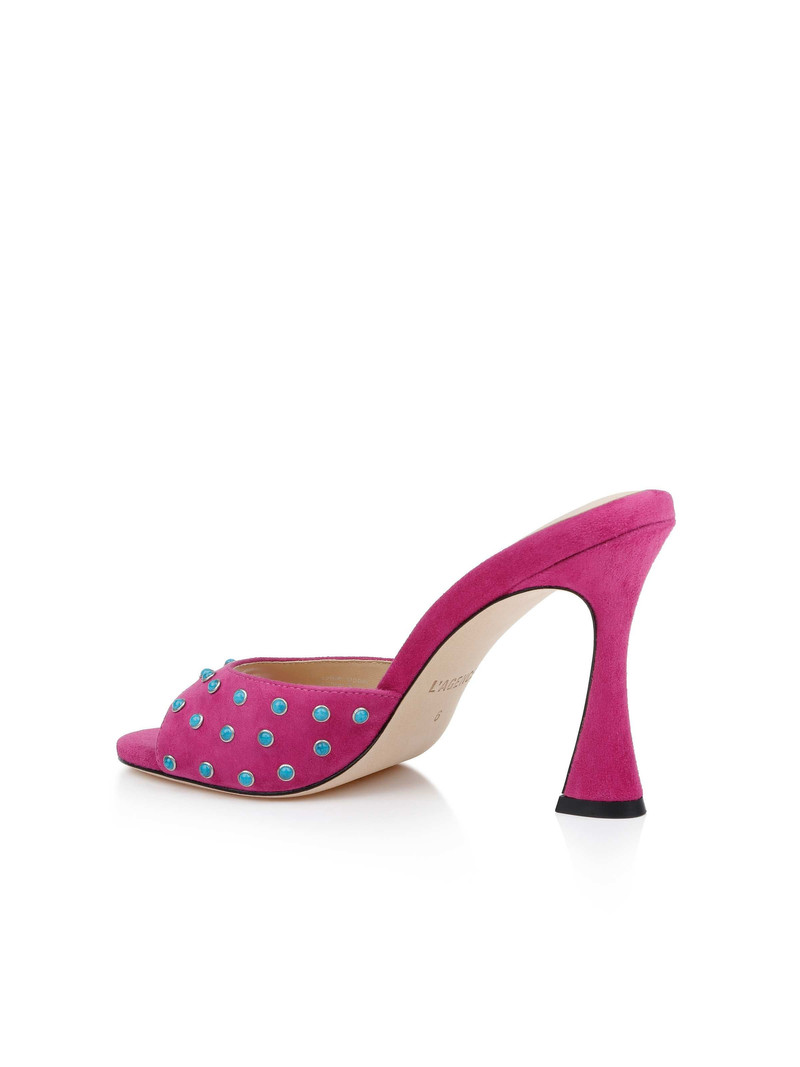 L'AGENCE Lucienne Embellished Suede Mule outlook