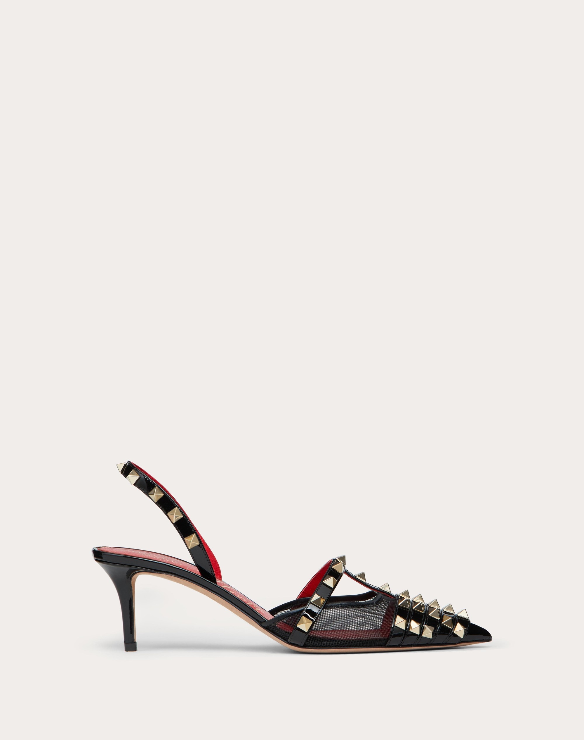 ROCKSTUD PATENT-LEATHER SLINGBACK PUMP 60 MM - 1