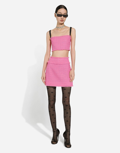 Dolce & Gabbana Raschel tweed miniskirt outlook