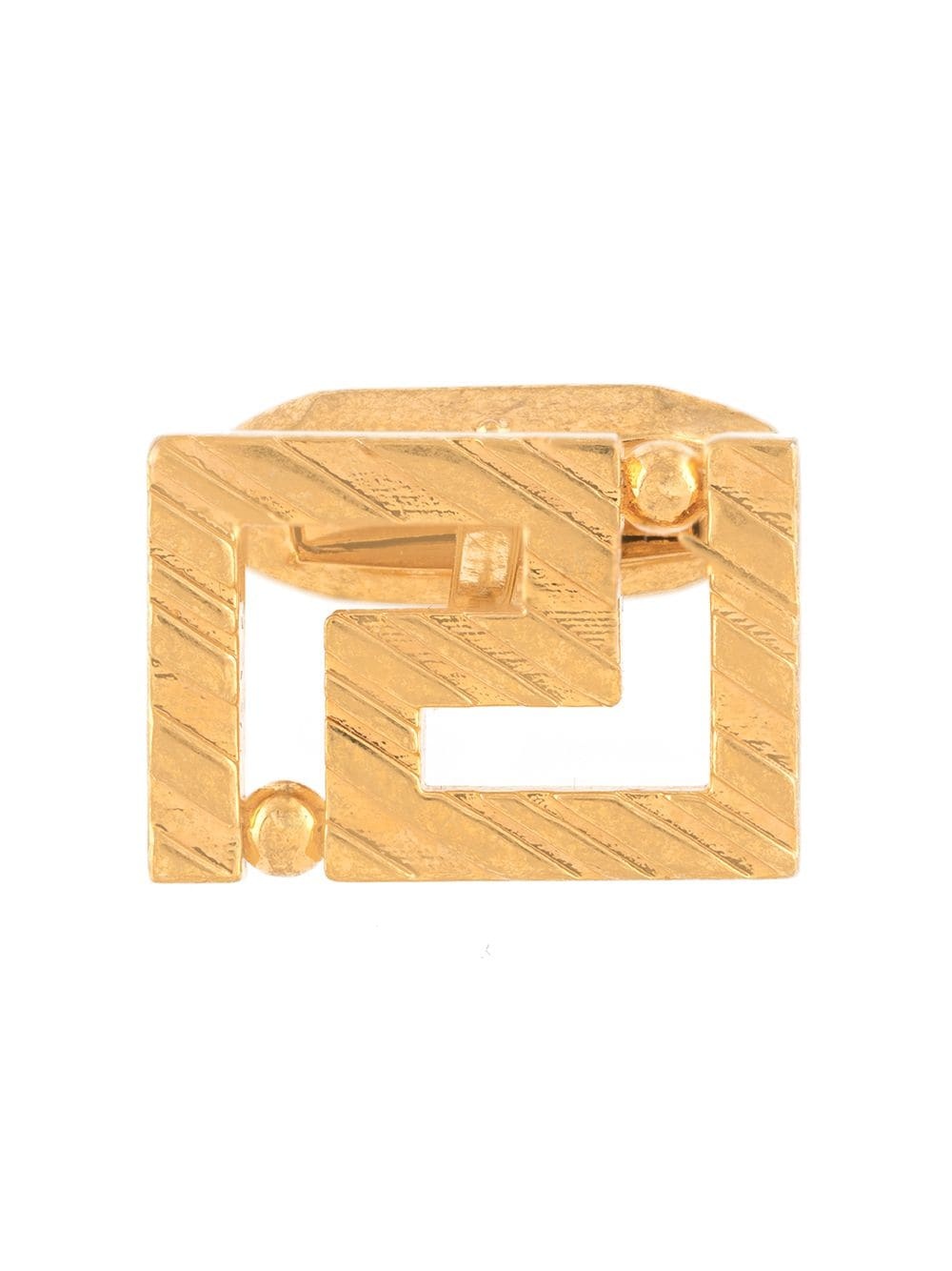 sculpted gold tone cufflinks - 1