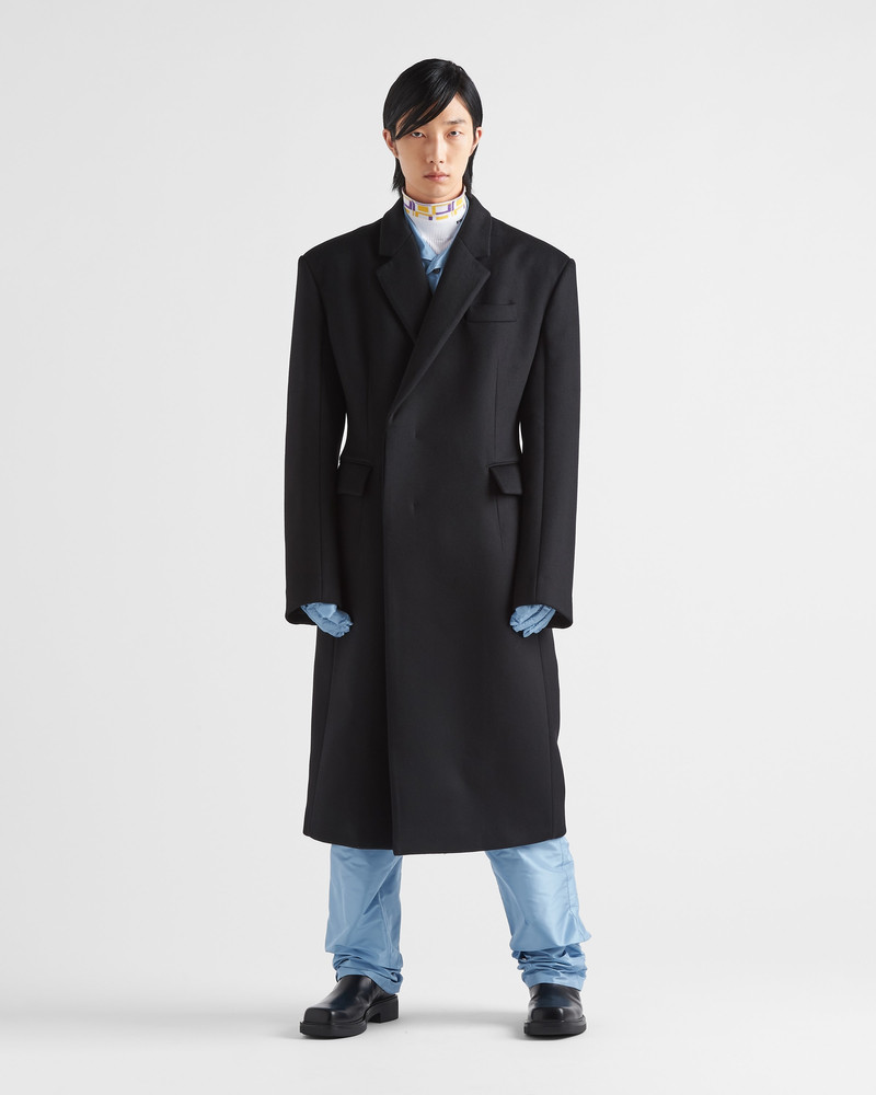 Prada Double-breasted wool coat outlook