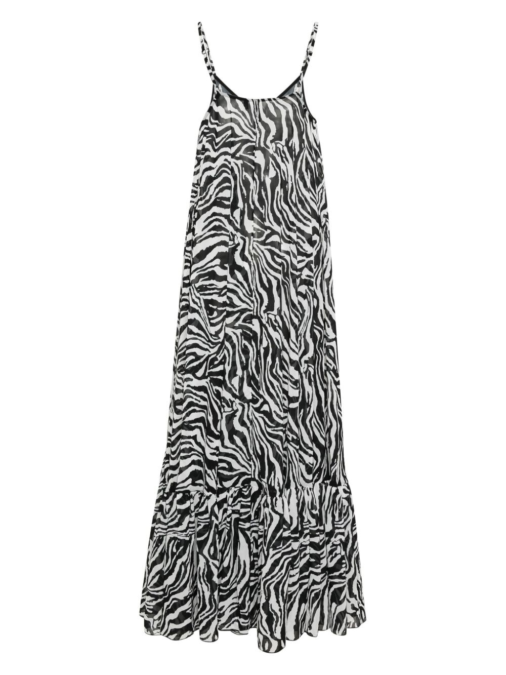 x Reina Olga zebra-print maxi dress - 2