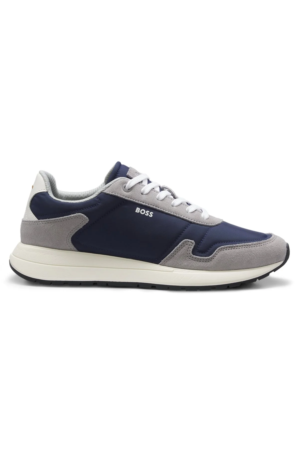 LACE-UP SNEAKERS IN LIGHTWEIGHT FABRIC WITH SUEDE TRIMS - 1