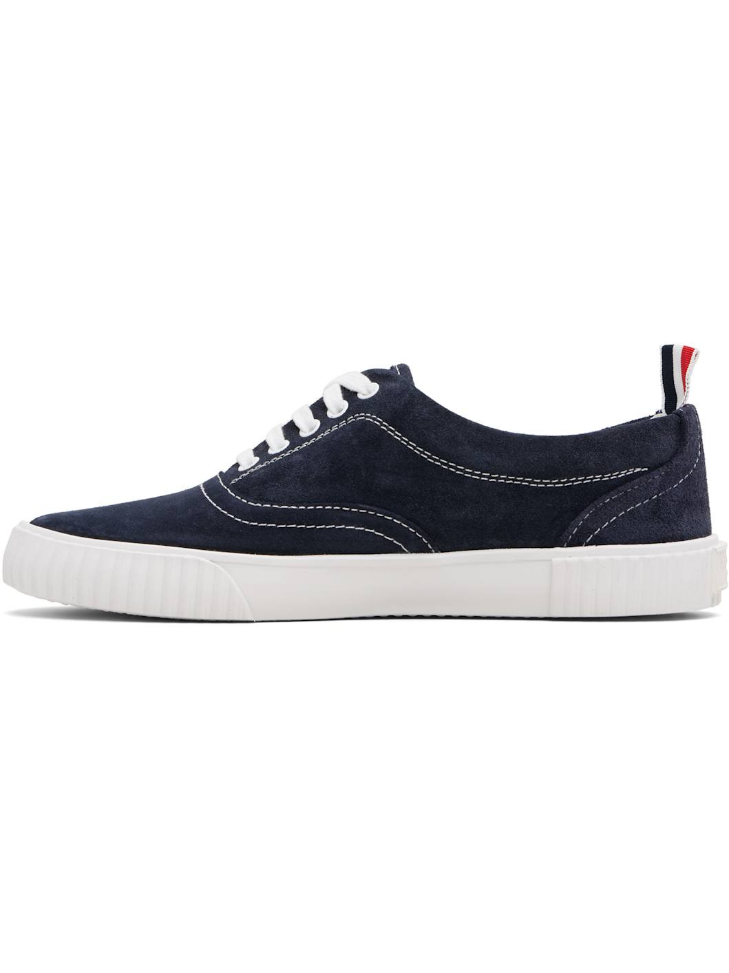 Navy Calf Suede Heritage Sneakers - 3
