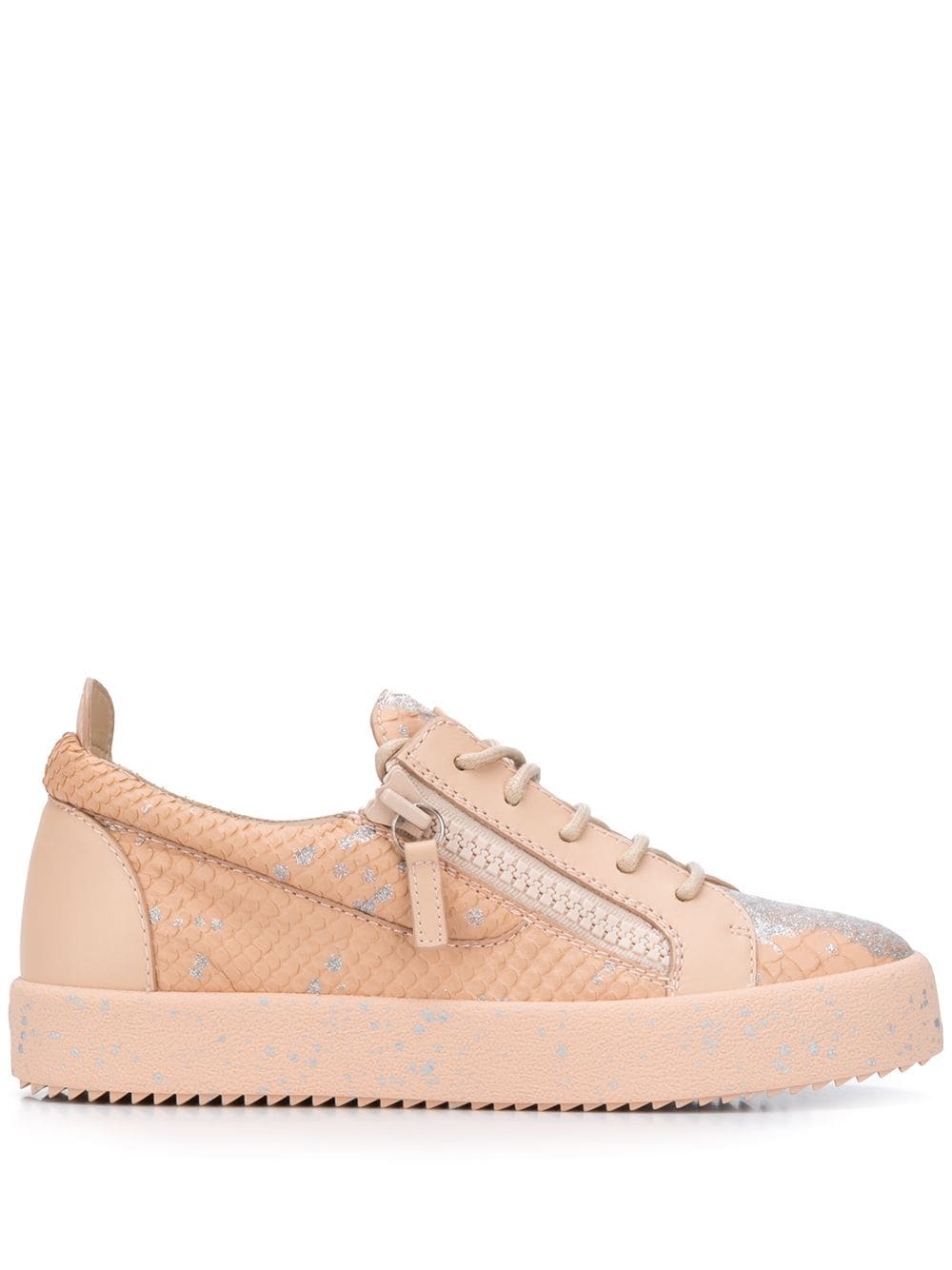 Addy snakeskin-effect low-top trainers - 1