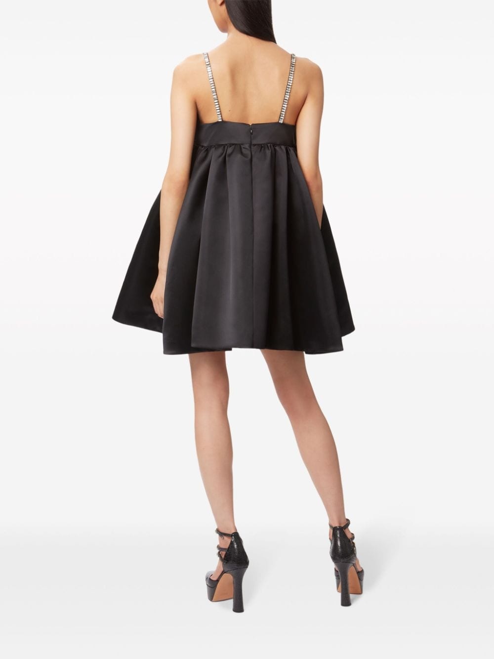 oversized-bow crystal-embellished minidress - 3