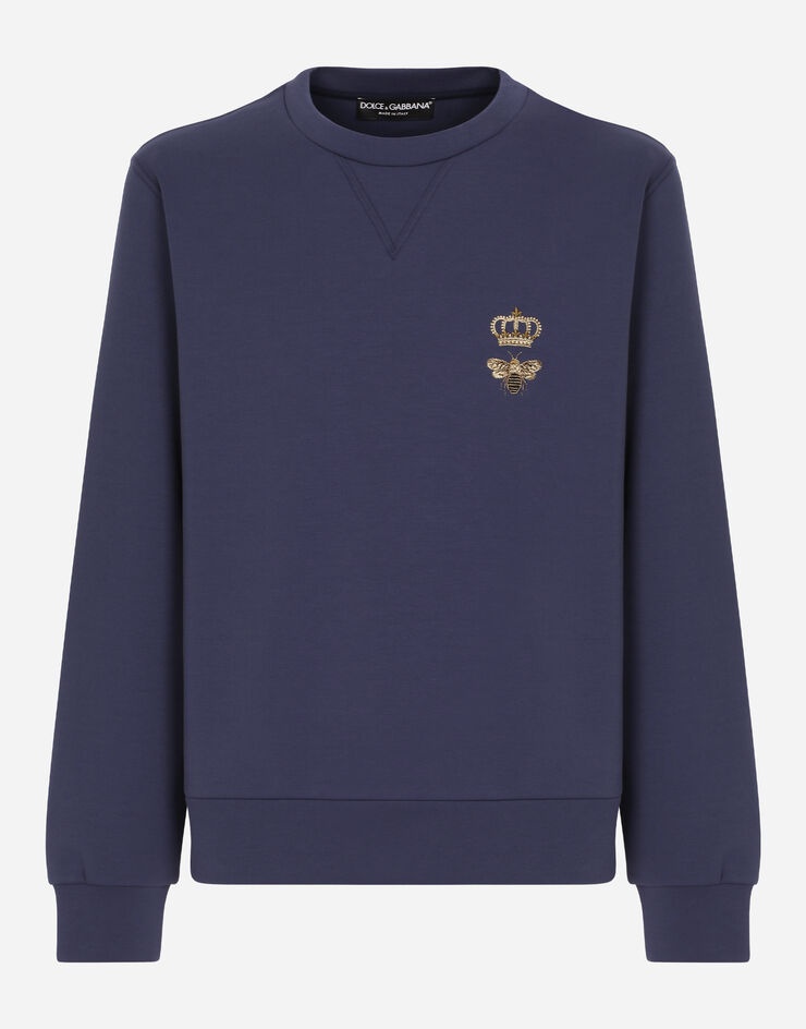 Cotton jersey sweatshirt with embroidery - 1