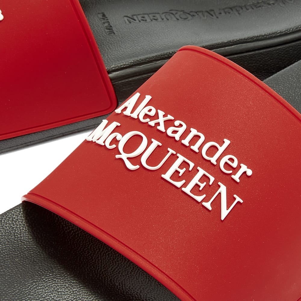 Alexander McQueen Logo Wedge Sole Pool Slide - 4