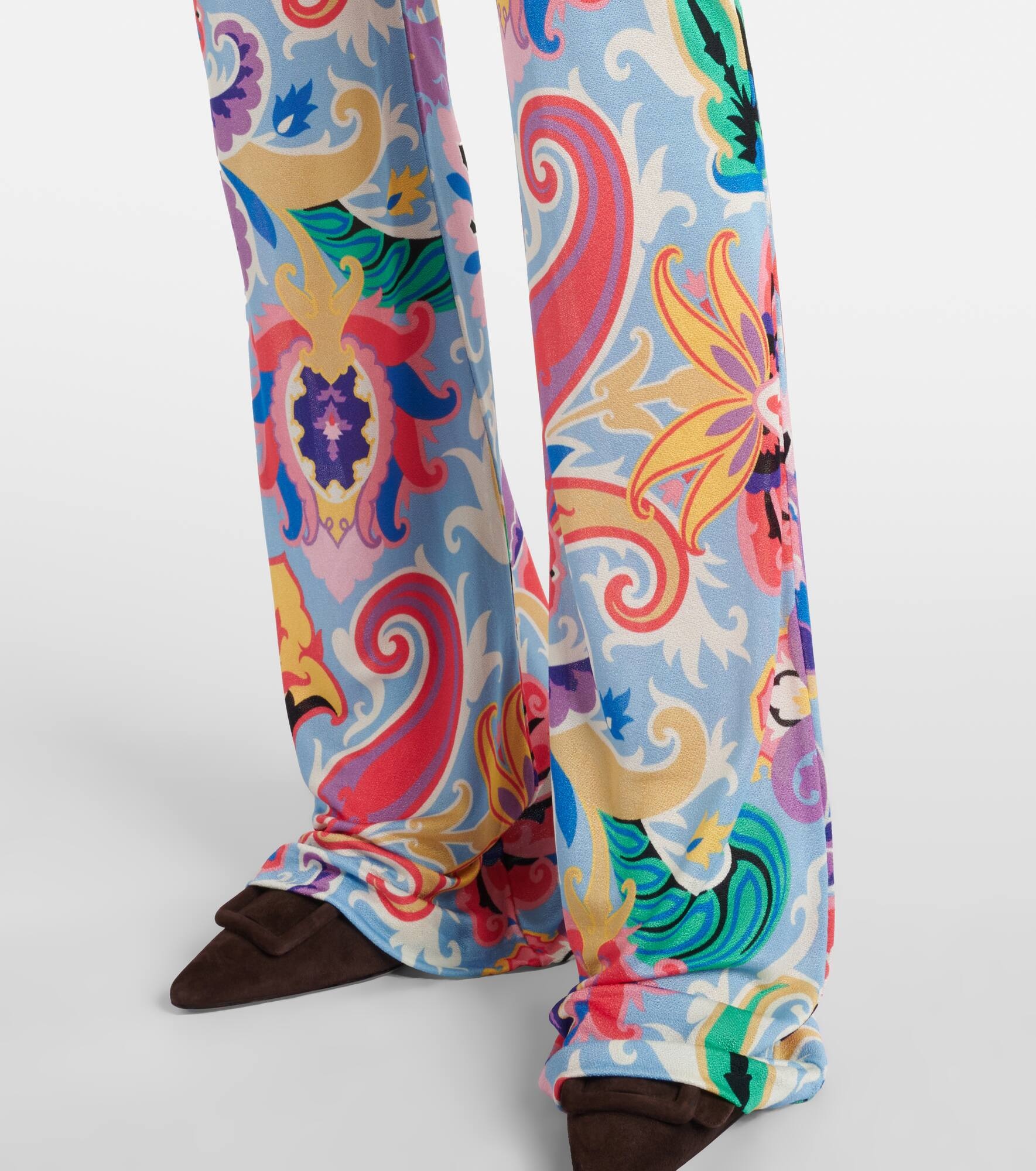 Paisley high-rise flared pants - 5