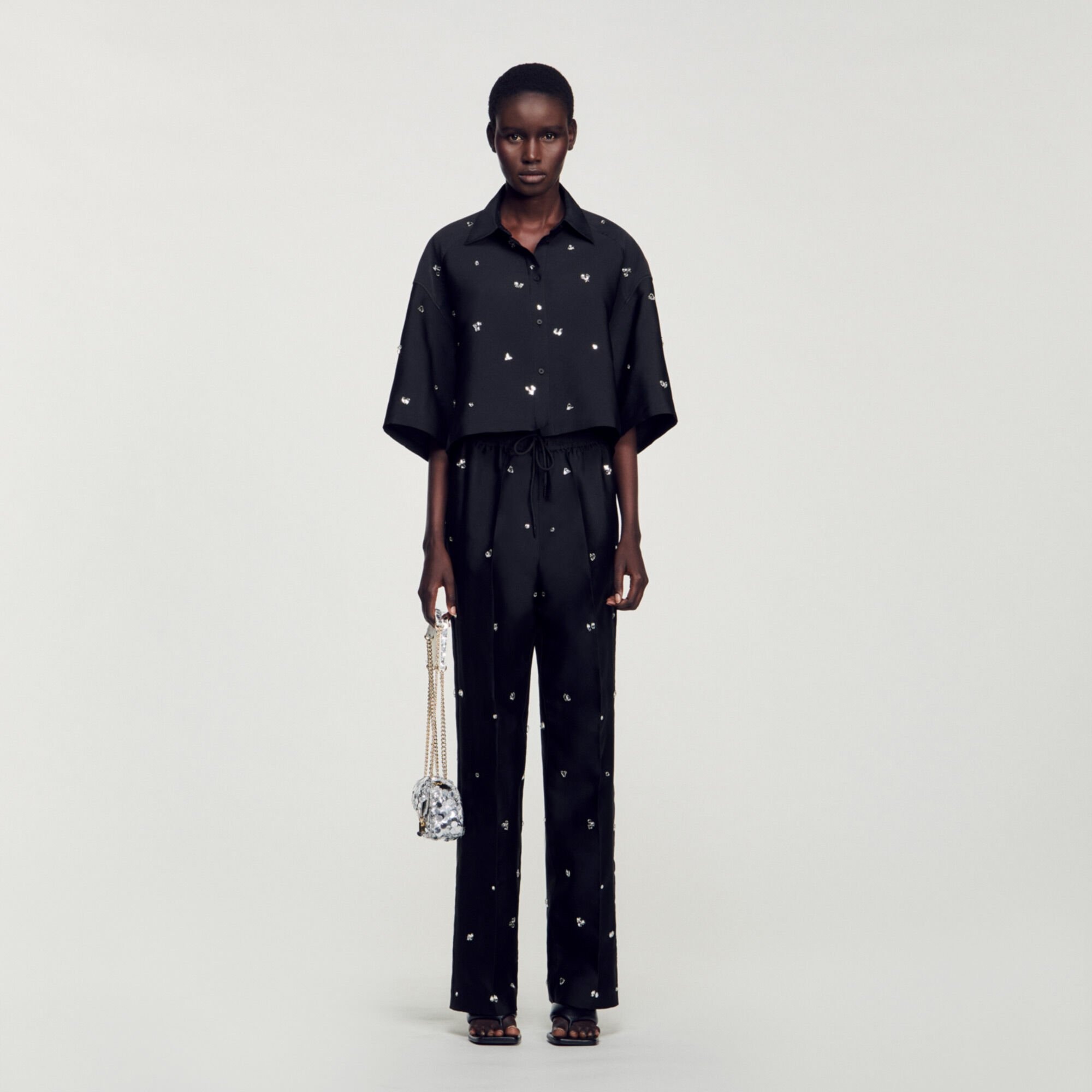 SHIRT EMBELLISHED WITH RHINESTONES - 2