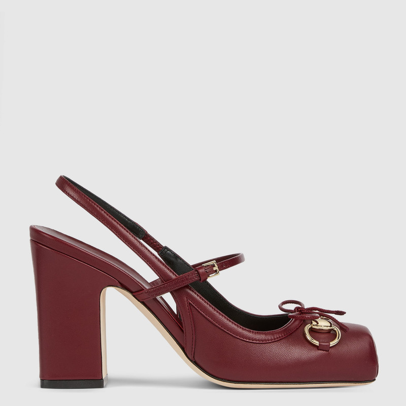 Women's Gucci Horsebit slingback pump 1